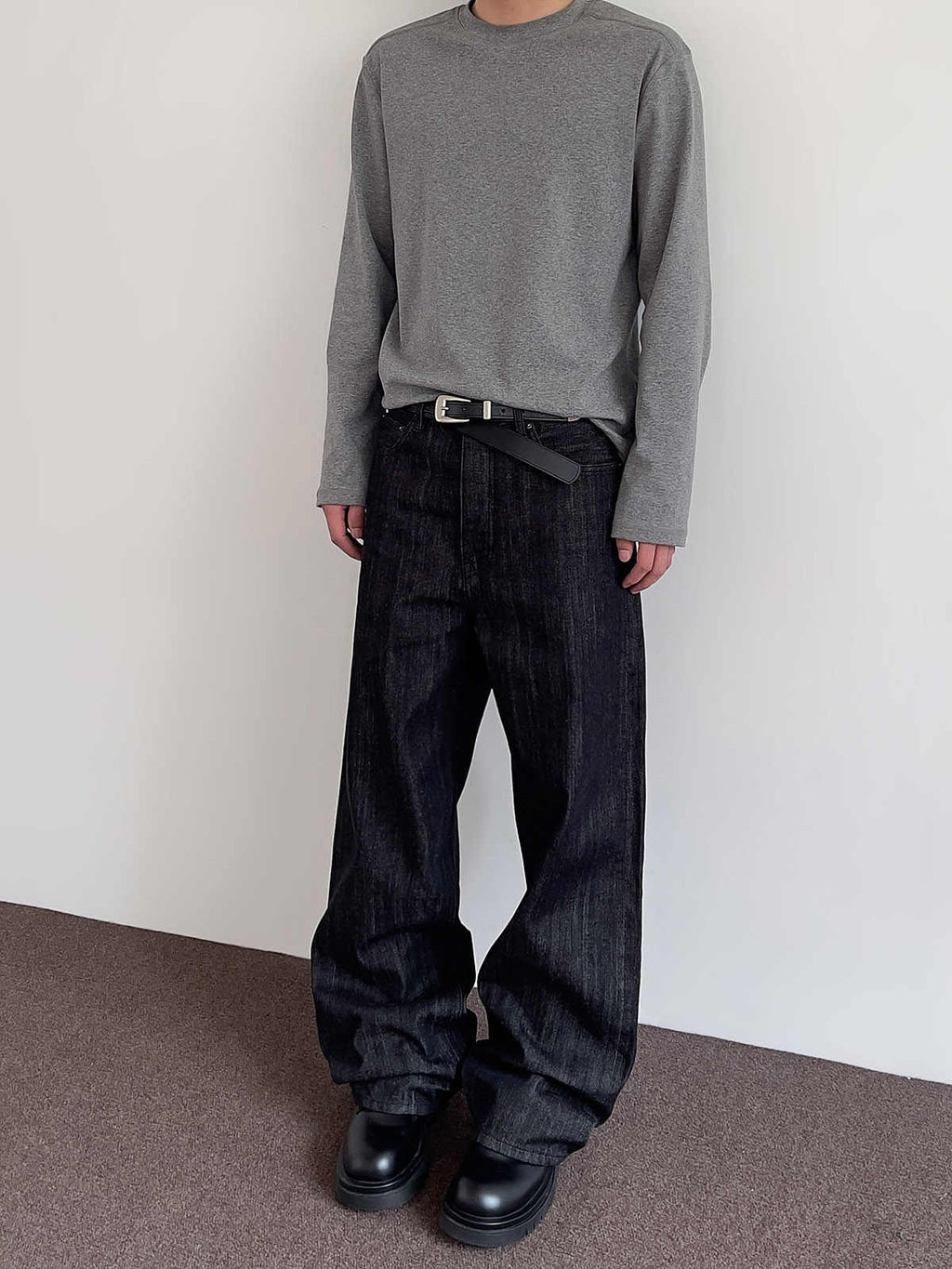 Jeans Straight Micro-pull A- Line Casual Pants