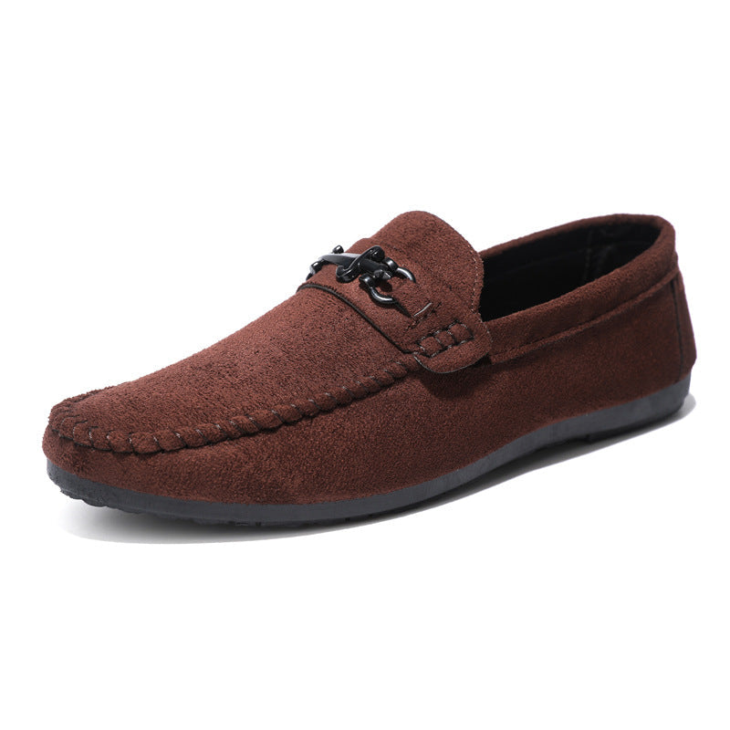 Waterproof Leisure Sports Men Slip-on Loafers Peas Small Leather Shoes