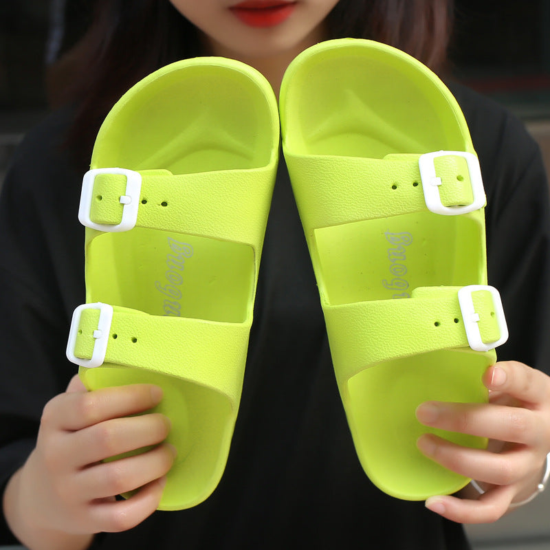 Wear A Flip-flop Wet Water Net Celebrity Beach Sandals And Slippers Borken Shoes
